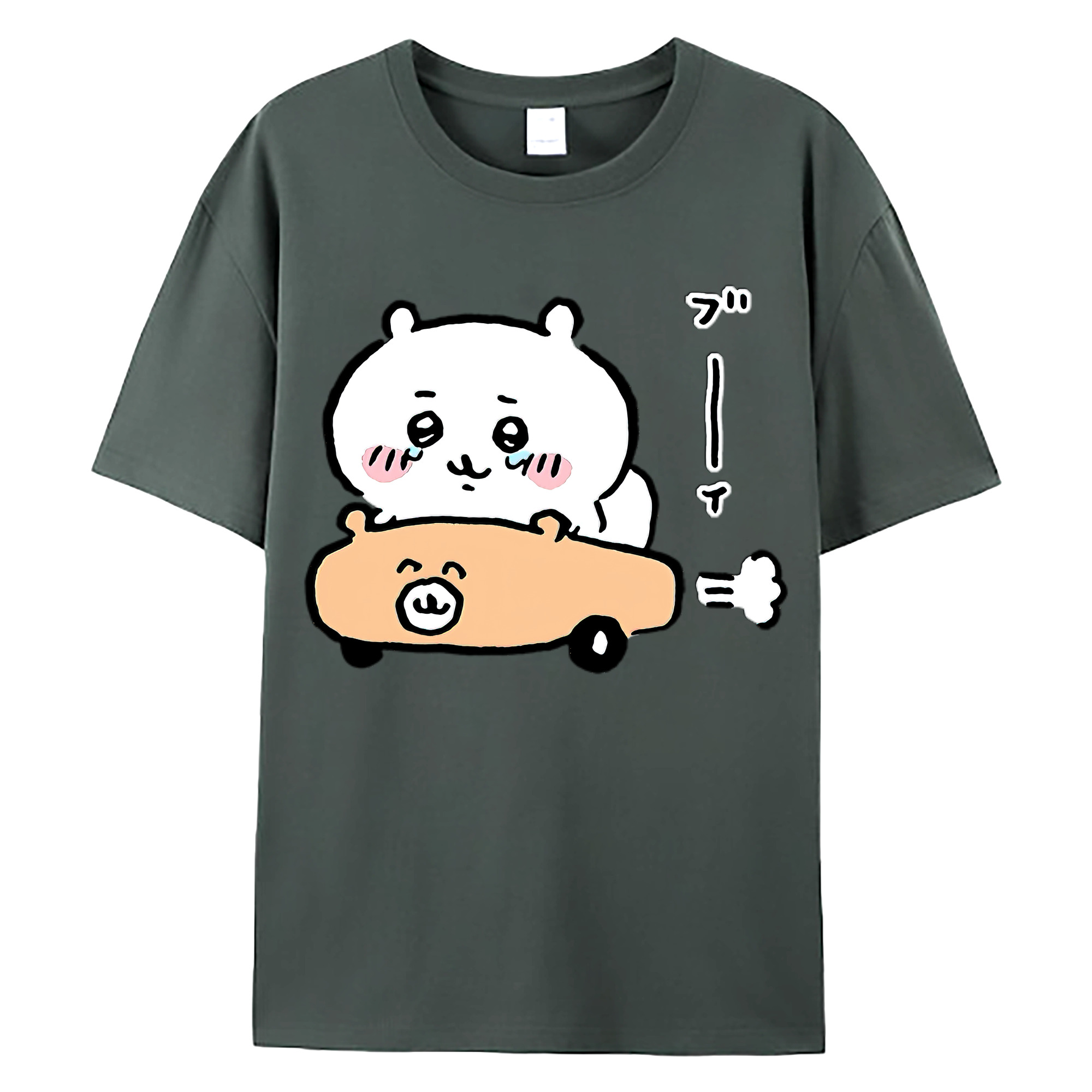 （画像用） ちいかわ ちいかわ Chii-kawa chiikawa 綿100％ メンズ半袖Tシャツ｜肌触りやわらか＆通気性